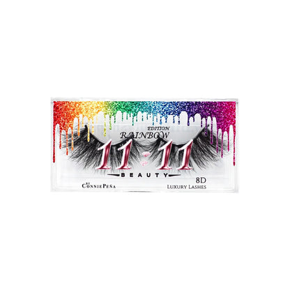 Gia Lashes – 8D Rainbow Edition XL Wispy False Eyelashes for Medium & Large Eyes (Limited Edition, Liquidation Sale!)